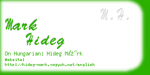 mark hideg business card